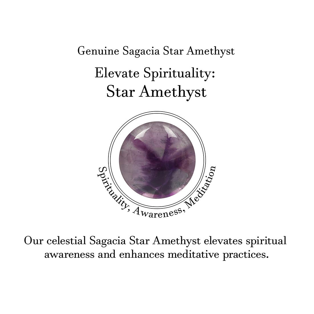 Star Amethyst Adjustable Ring-(STA-R-3.)